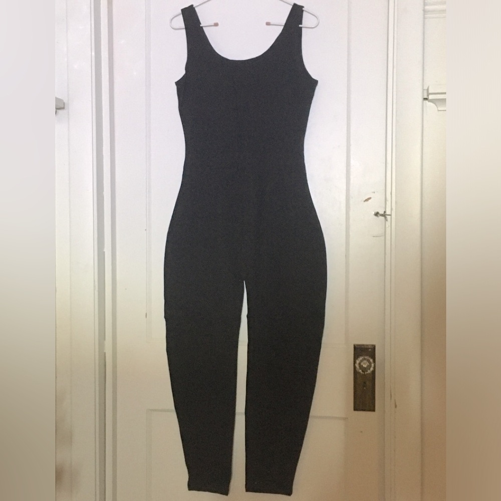 Express Tricot Black Cotton Sleeveless Women’s Jumpsuit
